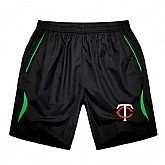 Men's Minnesota Twins Black Green Stripe MLB Shorts,baseball caps,new era cap wholesale,wholesale hats